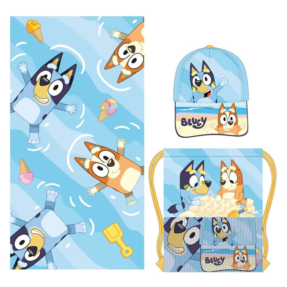 Badetuch Bluey Blau - Meloni2