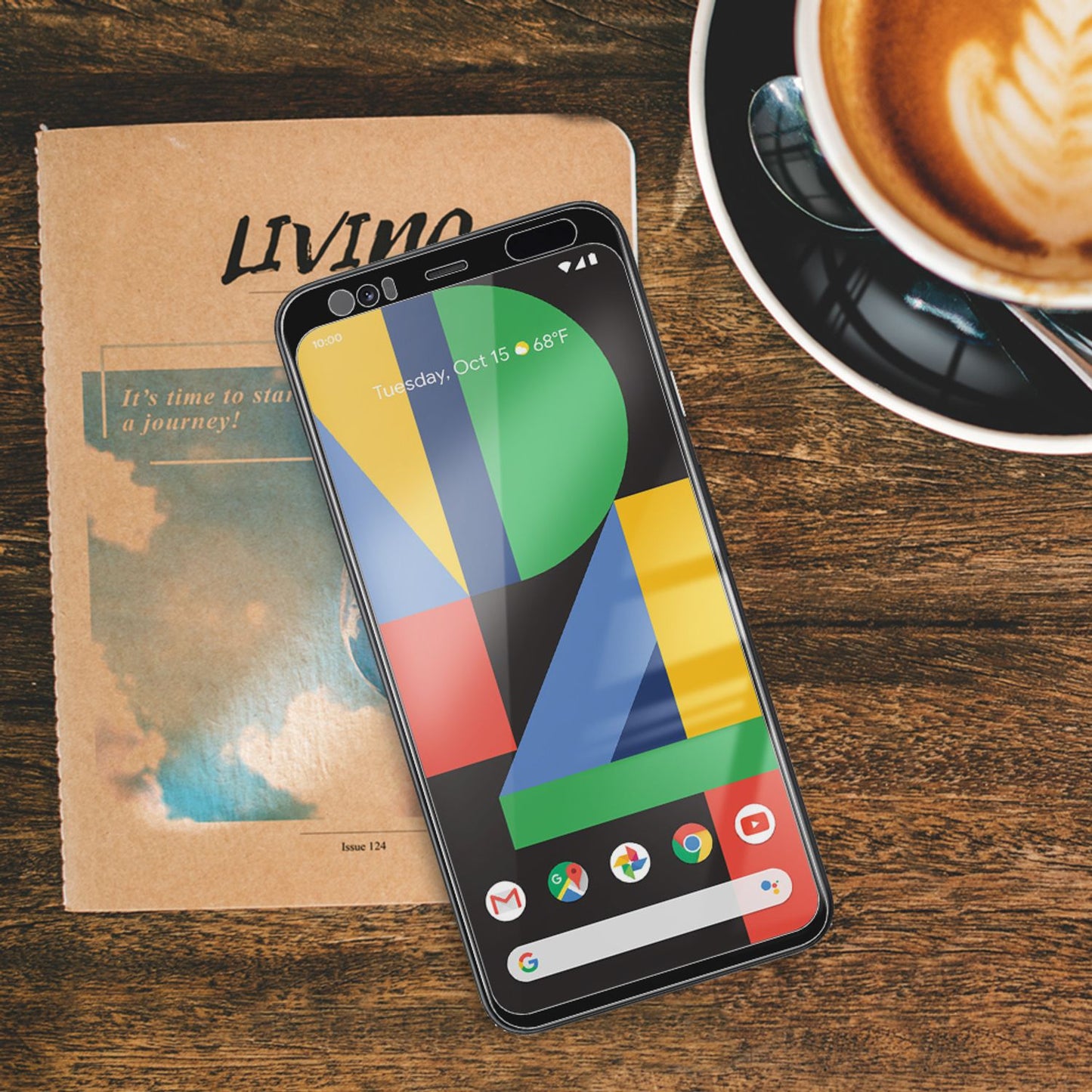 NALIA Schutzglas kompatibel mit Google Pixel 4 Glas, 9H Full-Cover Screen Display Schutz, Handy Schutzfolie Bildschirm-Abdeckung Schutz-Film Protector Tempered Glass Case Klar - Transparent Schwarz