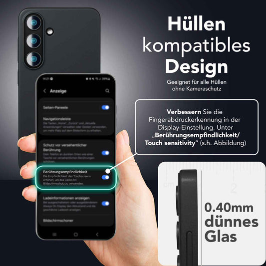 NALIA 2x Schutzglas für Samsung Galaxy S25 Plus – Montagerahmen & 9H Full-Screen – ARMORGLASSX PRO (Glasfolie Transparent & Case-Friendly) – Marke aus Berlin