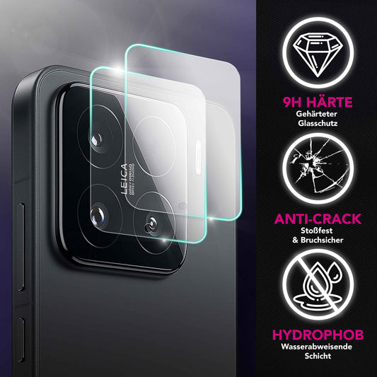 NALIA 2x Kameraschutzglas für Xiaomi 15 – Linsenschutz 9H & Case-Friendly – FOCUS.X2 MAX (HD-Echtglas Transparent) – Marke aus Berlin