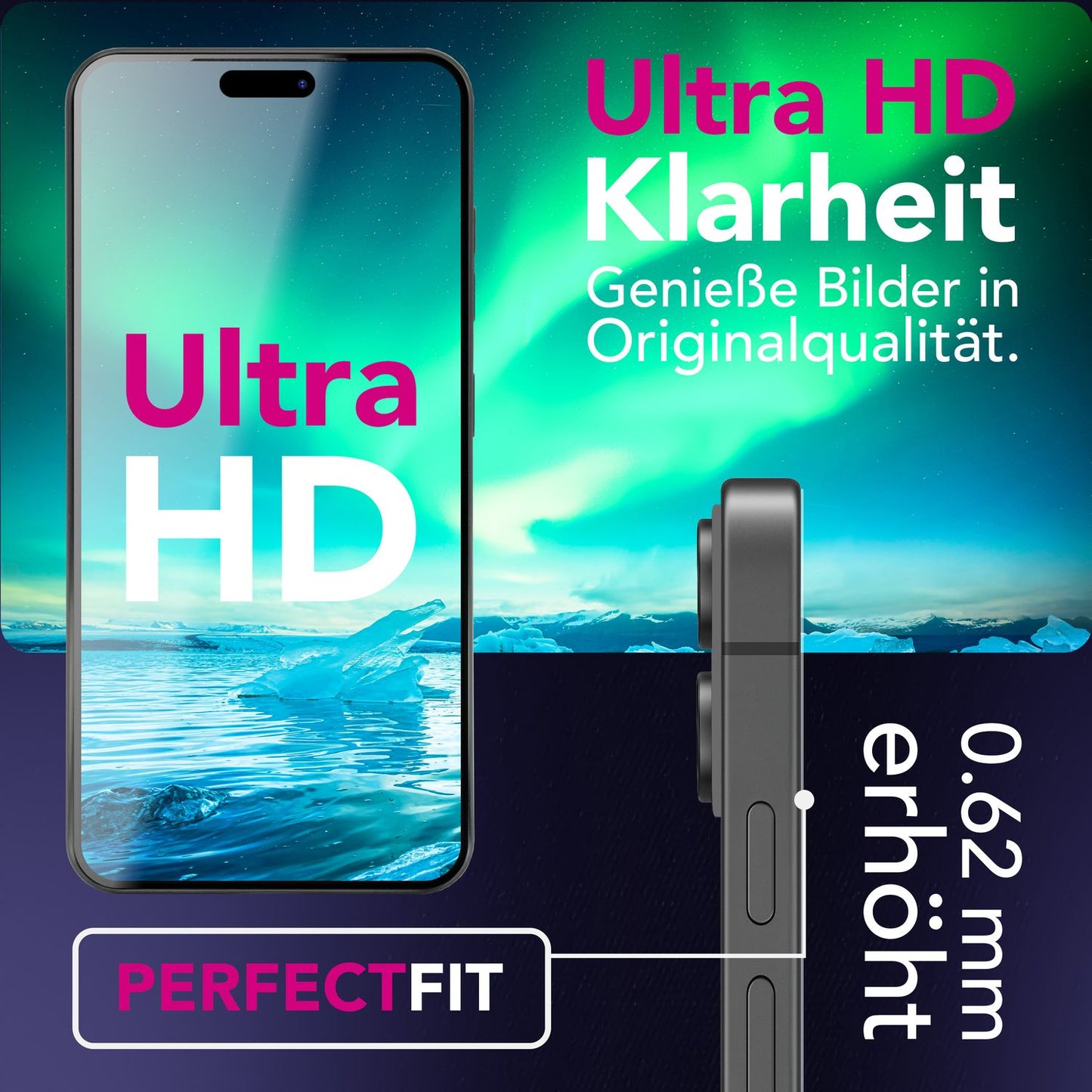 NALIA ArmorGlassX passend für Apple iPhone 17 Glas (super klarer Displayschutz), 2x Schutzglas 9H gehärtet, Anti-Fingerprint, Robust, Hüllen-freundlich, Touch-sensitiv, Oleophob, schwarzer Rahmen