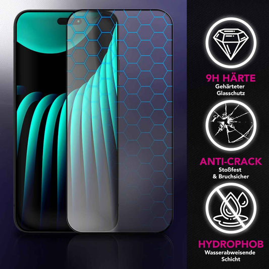 NALIA ArmorGlassX passend für Apple iPhone 17 Air Glas (super klarer Displayschutz), 2x Schutzglas 9H Härte, Robust, Splitterfrei, Case-friendly, Touch-sensitiv, Anti-Schlieren, schwarzer Rahmen