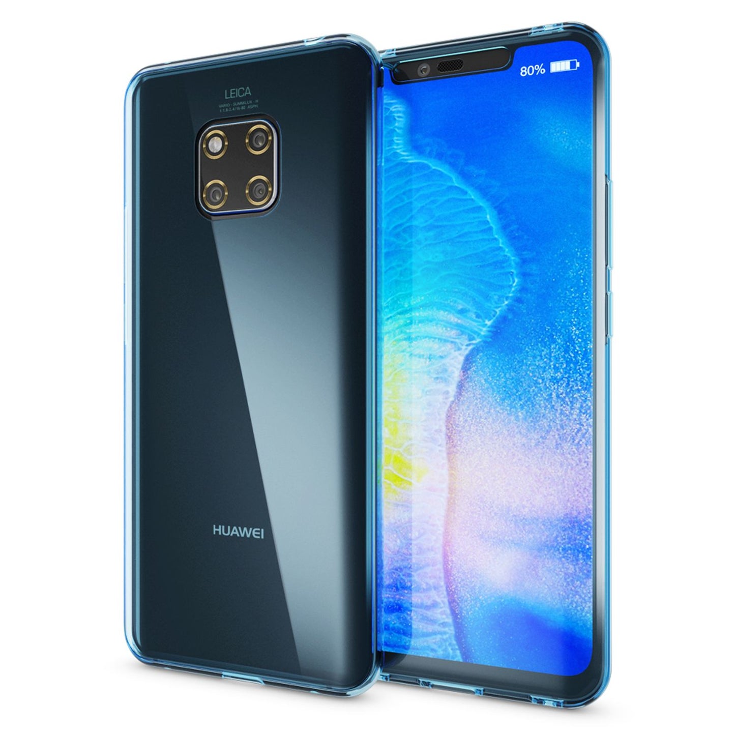 NALIA 360 Grad Hülle kompatibel mit Huawei Mate20 Pro, Full Cover Rundum Doppel-Schutz, Dünnes Ganzkörper Case Silikon Etui Handytasche, Displayschutz & Rückseite Handyhülle