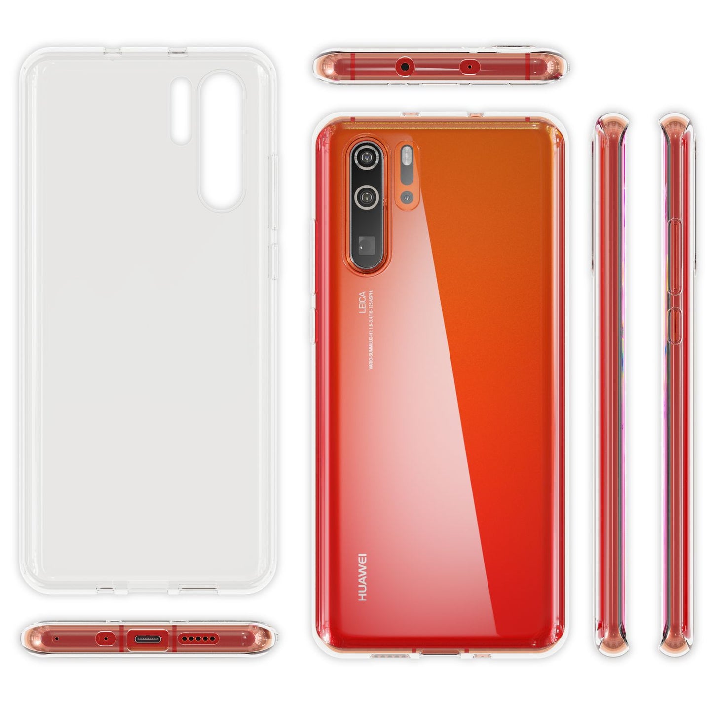 NALIA Hülle kompatibel mit Huawei P30 Pro, Motiv Handyhülle Ultra-Slim Silikon Case Crystal Cover Schutzhülle Durchsichtig, Dünne Handy-Tasche Backcover Transparent Bumper
