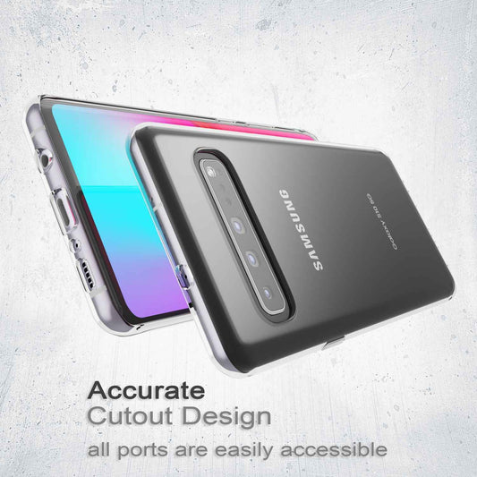 NALIA Transparente Silikonhülle für Samsung Galaxy S10 5G – Anti-Gelb & Rutschfest – GLAZE (Handyhülle Kristallklar, Schlank & Stoßfest) – Marke aus Berlin