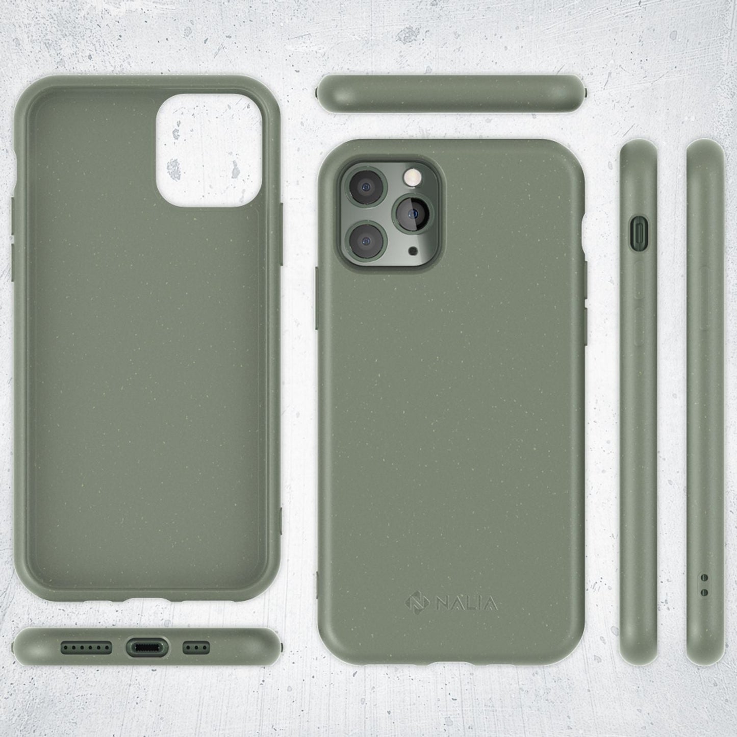 NALIA Handyhülle für iPhone 11 Pro Max – Weizenstroh Case (Pflanzenbasiert) – BIOVERA – Matt & Stoßfest (Vegan) – Marke aus Berlin