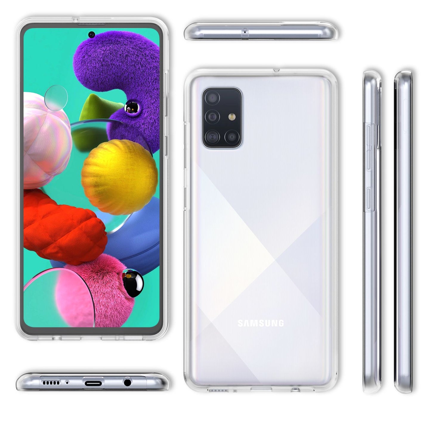 NALIA 360° Hülle für Samsung Galaxy A51 – Vorne & Hinten Schutz – 360GUARD (Full-Body Case) – Marke aus Berlin