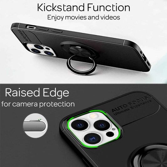 NALIA Ringhülle für iPhone 12 Pro Max – Ring-Ständer 360° & für Magnet-Halter – GRIP360 (Mattiertes Silikon Case) – Marke aus Berlin