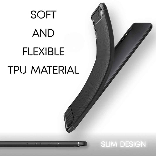 NALIA Silikonhülle für Xiaomi Redmi 9A – Rutschfest & Matt – VORTEX (Gebürstete Optik & Carbon Design) – Marke aus Berlin