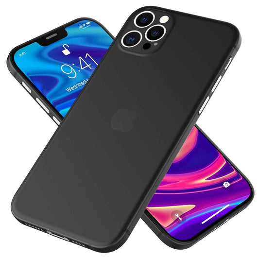 NALIA Ultra Slim Hardcase für iPhone 12 Pro – Matt-Transparent & 0.3mm Dünn – PHANTOM (Dünnes Cover & Kamera-Vollschutz) – Marke aus Berlin
