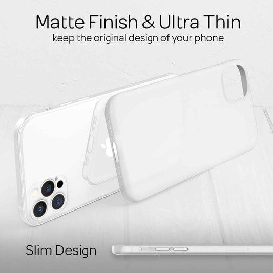 NALIA Ultra Slim Hardcase für iPhone 12 Pro Max – Matt-Transparent & 0.3mm Dünn – PHANTOM (Dünnes Cover & Kamera-Vollschutz) – Marke aus Berlin