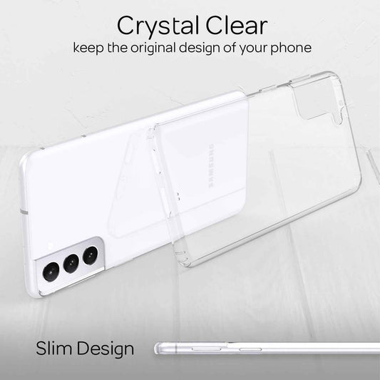 NALIA Transparente Hülle für Samsung Galaxy S21 Plus – Harte Rückseite & Silikon Rand – IGNITE (Stoßfeste Handyhülle & Verstärkte Ecken) – Marke aus Berlin