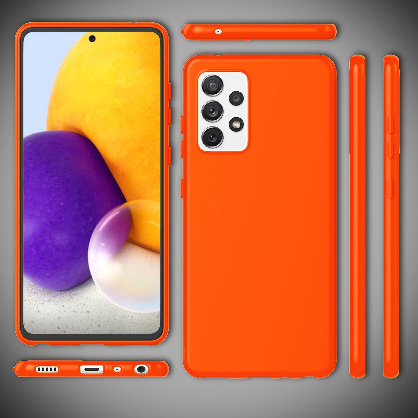 NALIA Neon Silikonhülle für Samsung Galaxy A72 – Soft-Touch & Signal-Neon – NEONSHOCK (Matte Schutzhülle) – Marke aus Berlin