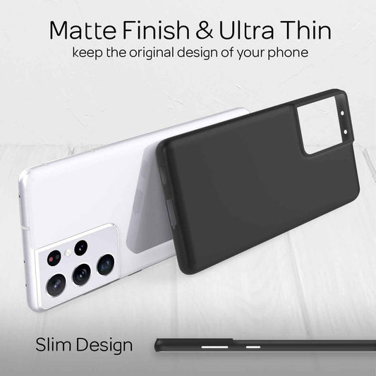 NALIA Ultra Slim Hardcase für Samsung Galaxy S21 Ultra – Matt & 0.3mm Dünn – PHANTOM (Dünnes Cover & Kamera-Vollschutz) – Marke aus Berlin