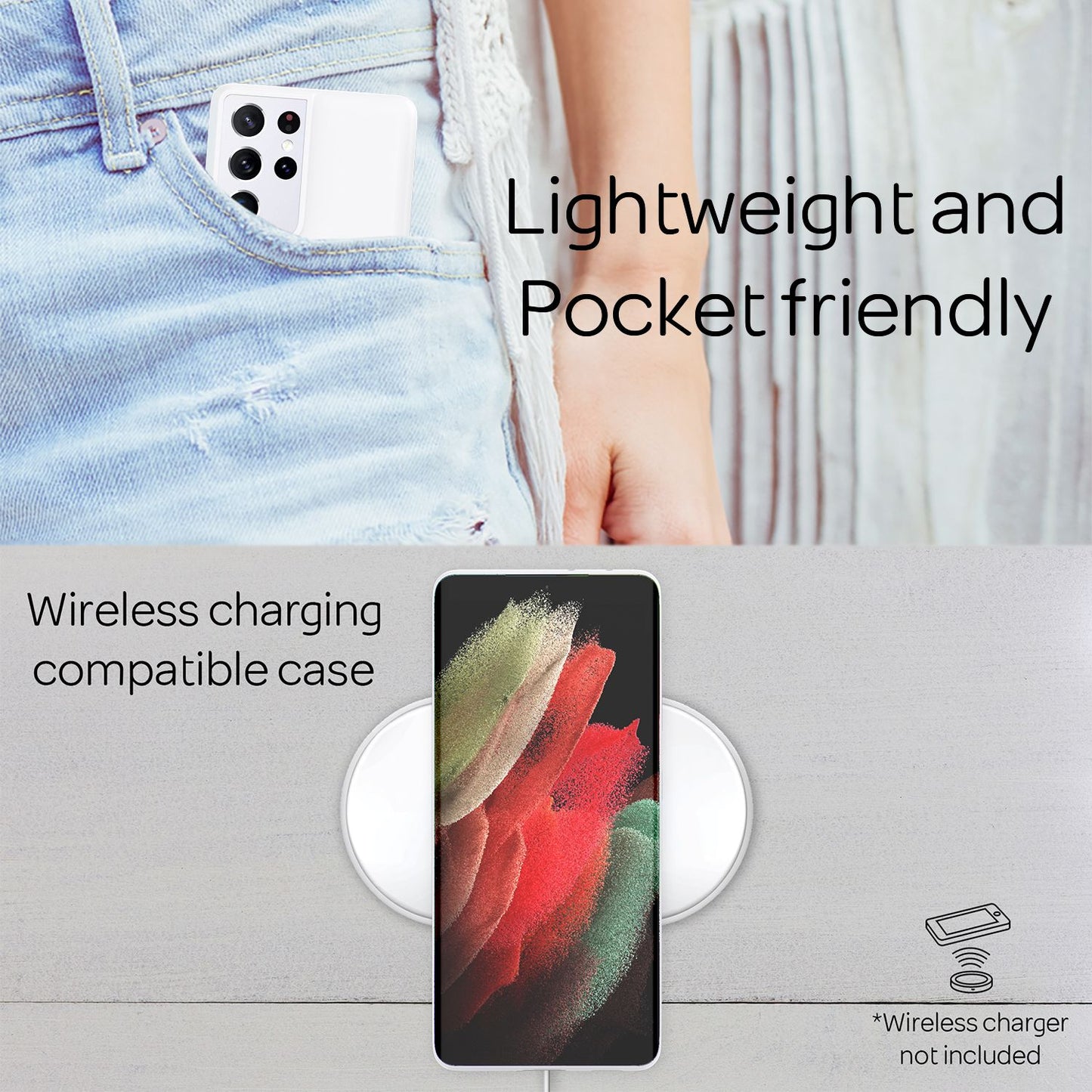 NALIA Ultra Slim Hardcase für Samsung Galaxy S21 Ultra – Matt & 0.3mm Dünn – PHANTOM (Dünnes Cover & Kamera-Vollschutz) – Marke aus Berlin
