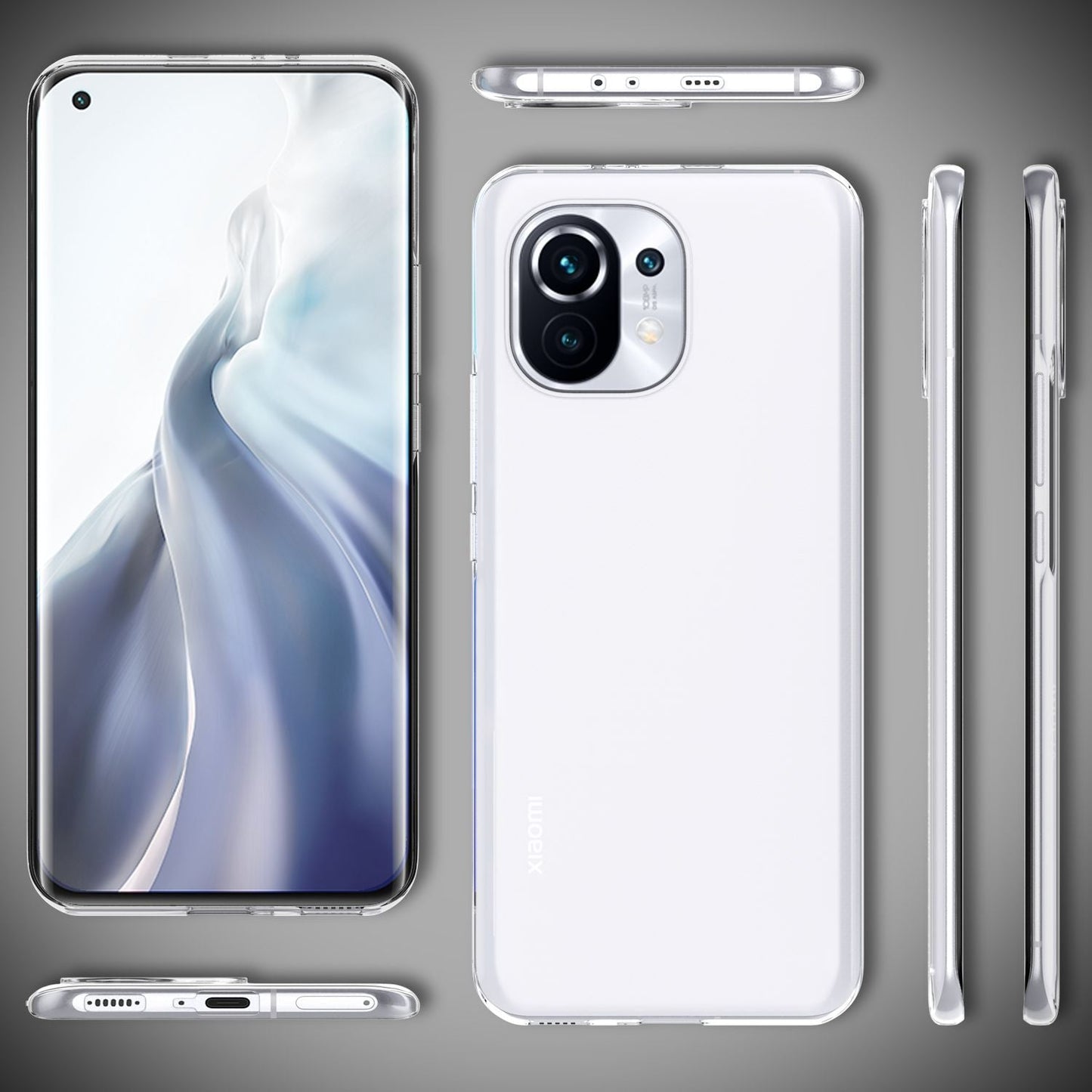 NALIA Transparente Silikonhülle für Xiaomi Mi 11 – Anti-Gelb & Rutschfest – GLAZE (Handyhülle Kristallklar, Schlank & Stoßfest) – Marke aus Berlin