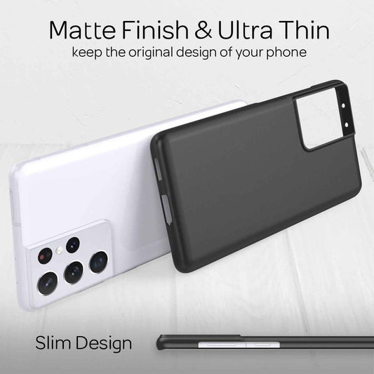 NALIA Ultra Slim Hardcase für Samsung Galaxy S21 Ultra – Anti-Fingerabdruck & 0.5mm Dünn – PUREFIT (Matt & Leicht) – Marke aus Berlin