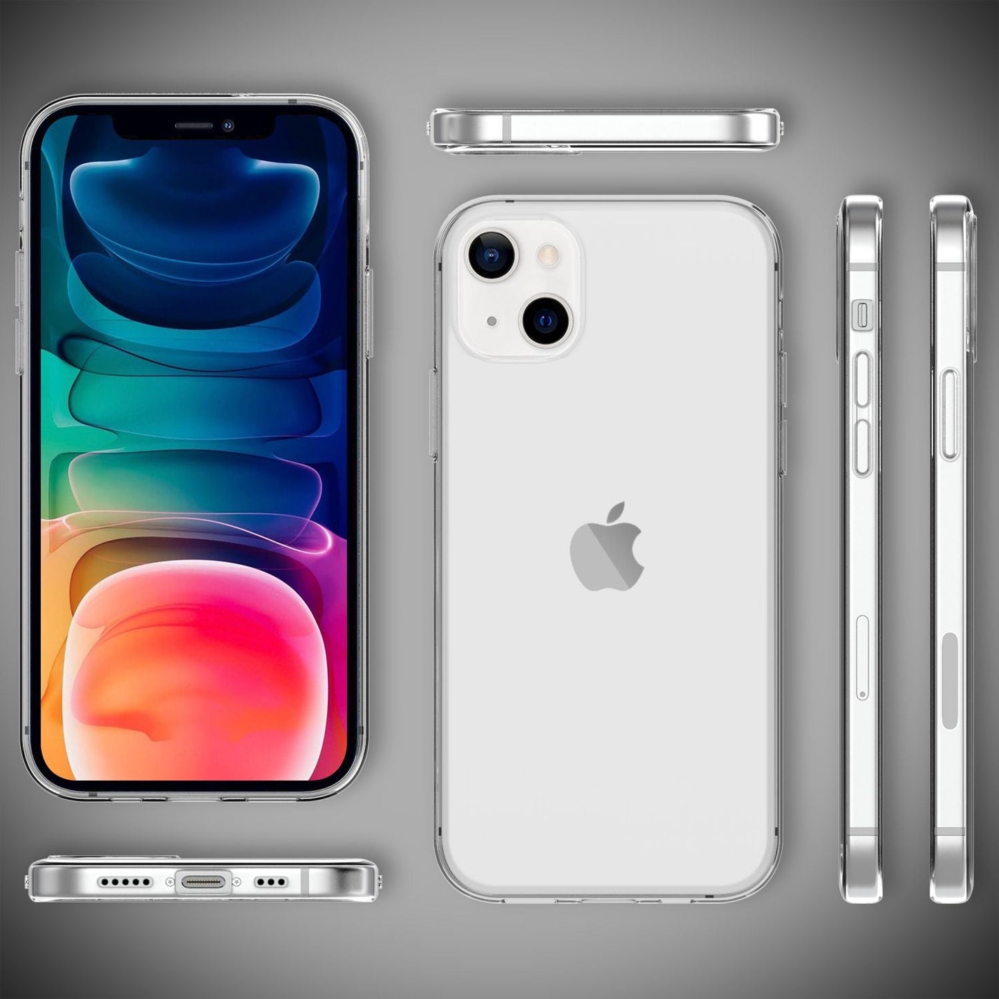 NALIA Transparente Silikonhülle für iPhone 13 – Anti-Gelb & Rutschfest – GLAZE (Handyhülle Kristallklar, Schlank & Stoßfest) – Marke aus Berlin