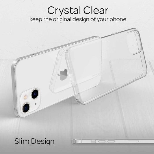 NALIA Transparente Hülle für iPhone 13 – Harte Rückseite & Silikon Rand – IGNITE (Stoßfeste Handyhülle & Verstärkte Ecken) – Marke aus Berlin