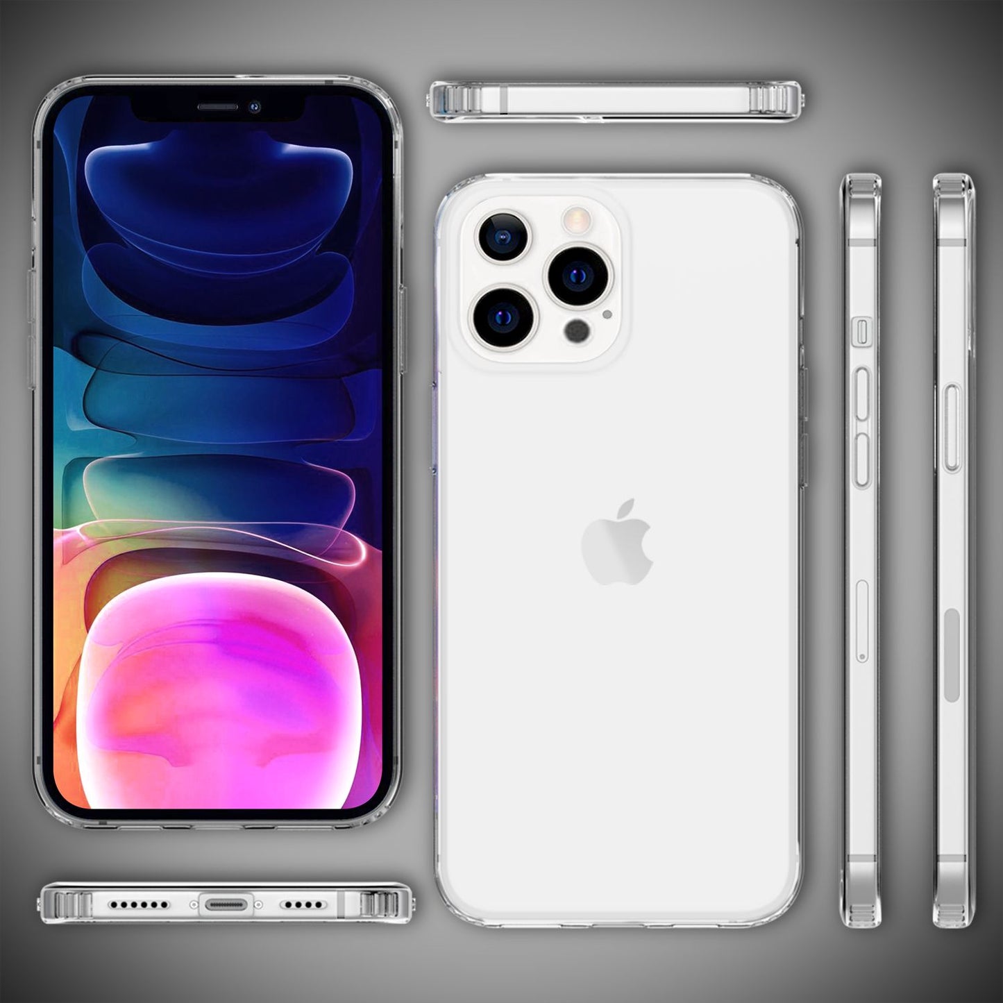 NALIA Transparente Hülle für iPhone 13 Pro Max – Harte Rückseite & Silikon Rand – IGNITE (Stoßfeste Handyhülle & Verstärkte Ecken) – Marke aus Berlin