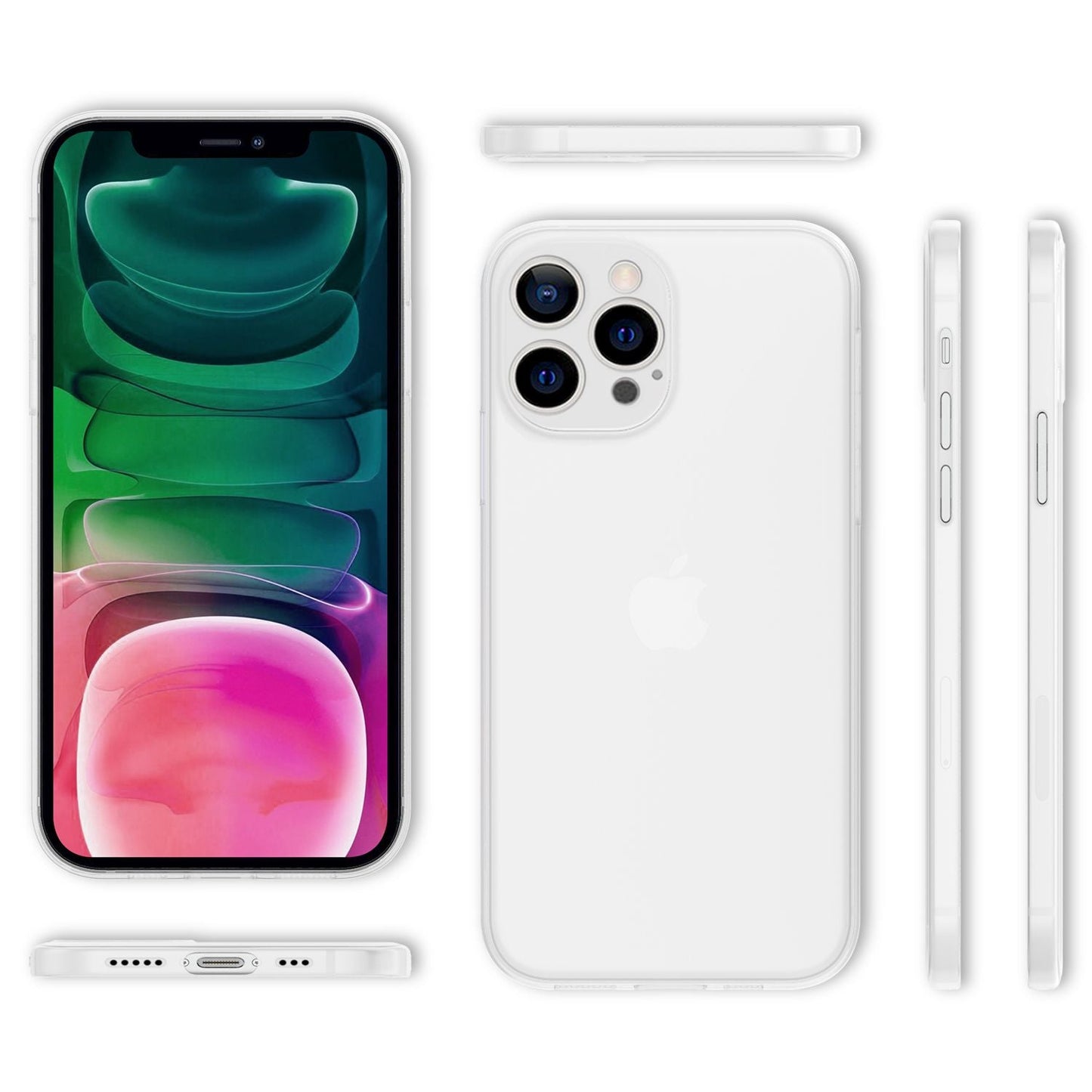 NALIA Ultra Slim Hardcase für iPhone 13 Pro – Matt-Transparent & 0.3mm Dünn – PHANTOM (Dünnes Cover & Kamera-Vollschutz) – Marke aus Berlin