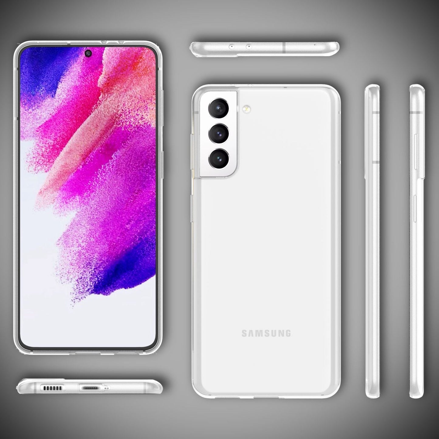 NALIA Transparente Silikonhülle für Samsung Galaxy S21 FE – Anti-Gelb & Rutschfest – GLAZE (Handyhülle Kristallklar, Schlank & Stoßfest) – Marke aus Berlin