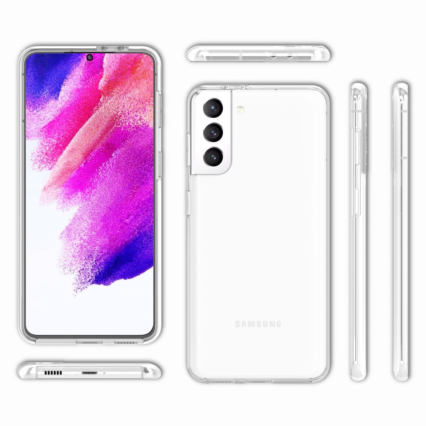 NALIA 360° Hülle für Samsung Galaxy S21 FE – Vorne & Hinten Schutz – 360GUARD (Full-Body Case) – Marke aus Berlin