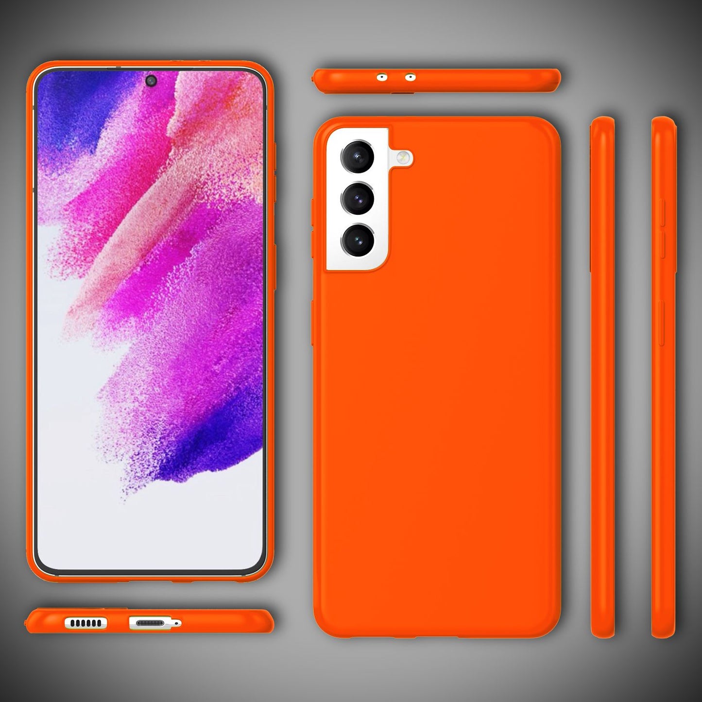 NALIA Neon Silikonhülle für Samsung Galaxy S21 FE – Soft-Touch & Signal-Neon – NEONSHOCK (Matte Schutzhülle) – Marke aus Berlin
