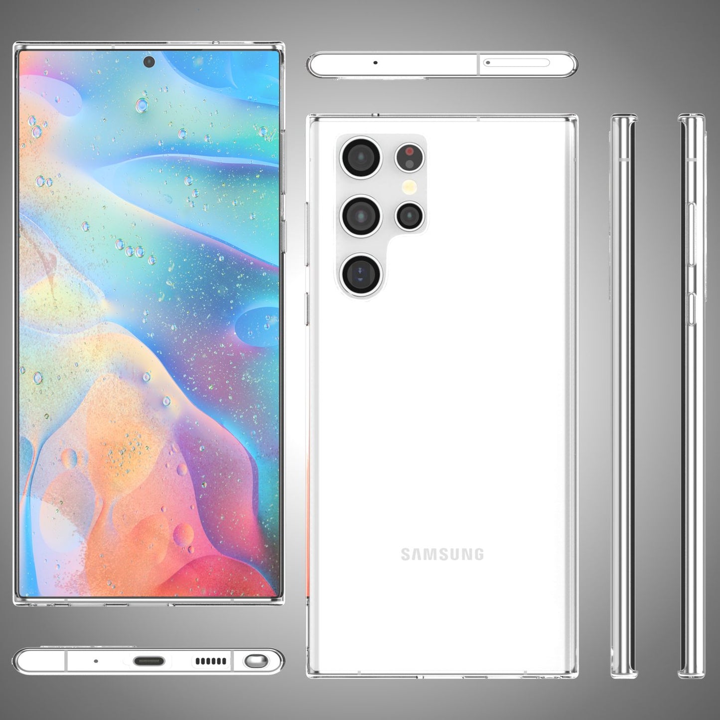 NALIA Transparente Silikonhülle für Samsung Galaxy S22 Ultra – Anti-Gelb & Rutschfest – GLAZE (Handyhülle Kristallklar, Schlank & Stoßfest) – Marke aus Berlin