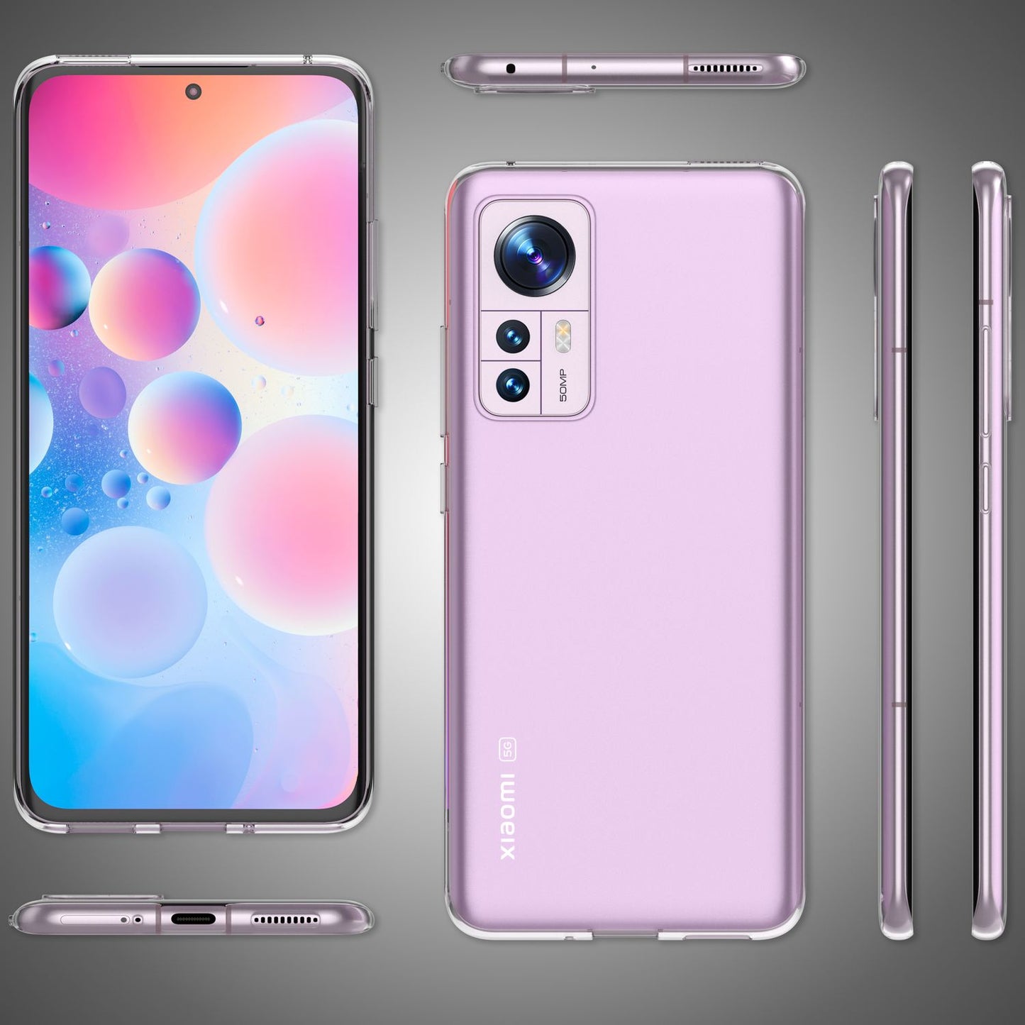 NALIA Transparente Silikonhülle für Xiaomi 12 / 12X – Anti-Gelb & Rutschfest – GLAZE (Handyhülle Kristallklar, Schlank & Stoßfest) – Marke aus Berlin