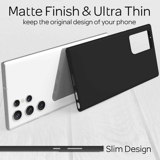 NALIA Ultra Slim Hardcase für Samsung Galaxy S22 Ultra – Matt & 0.3mm Dünn – PHANTOM (Dünnes Cover & Kamera-Vollschutz) – Marke aus Berlin