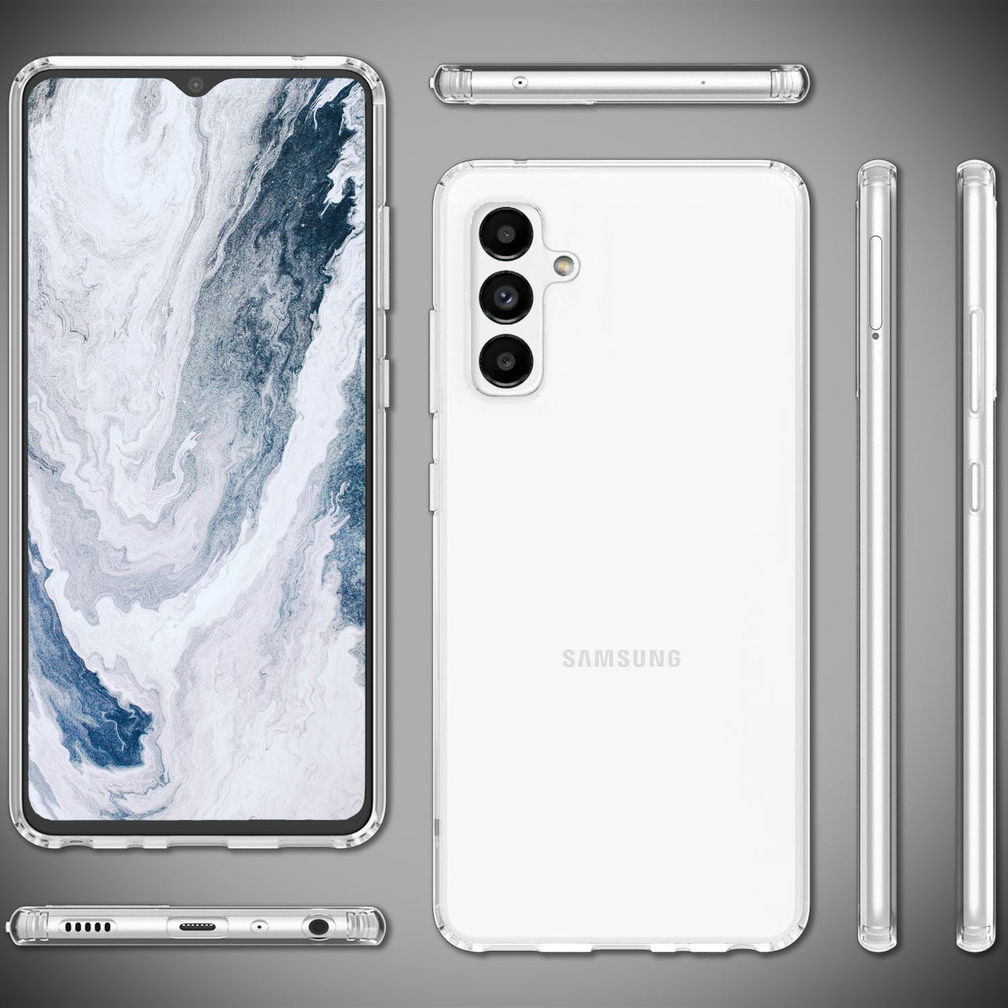 NALIA Transparente Hülle für Samsung Galaxy A13 5G – Harte Rückseite & Silikon Rand – IGNITE (Stoßfeste Handyhülle & Verstärkte Ecken) – Marke aus Berlin