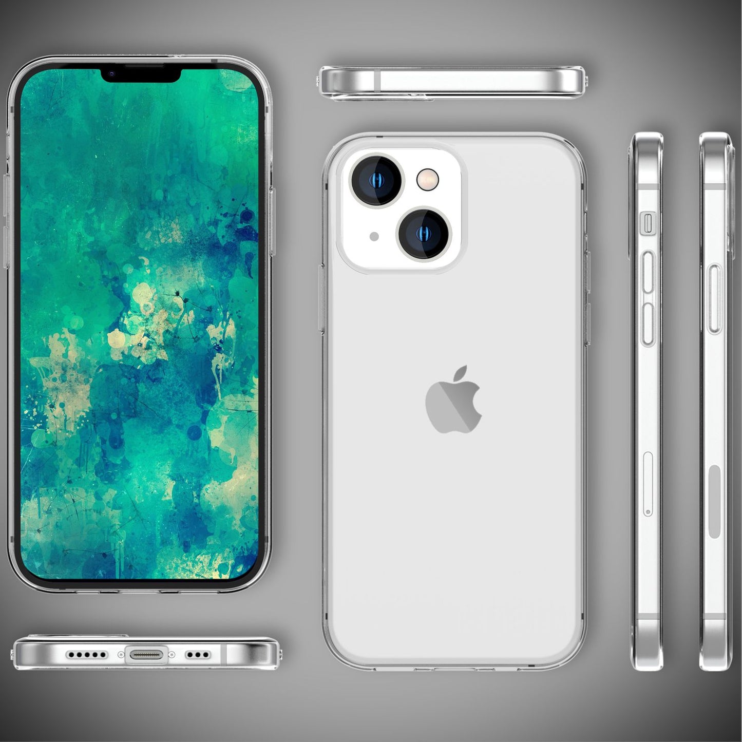 NALIA Transparente Silikonhülle für iPhone 14 Plus – Anti-Gelb & Rutschfest – GLAZE (Handyhülle Kristallklar, Schlank & Stoßfest) – Marke aus Berlin