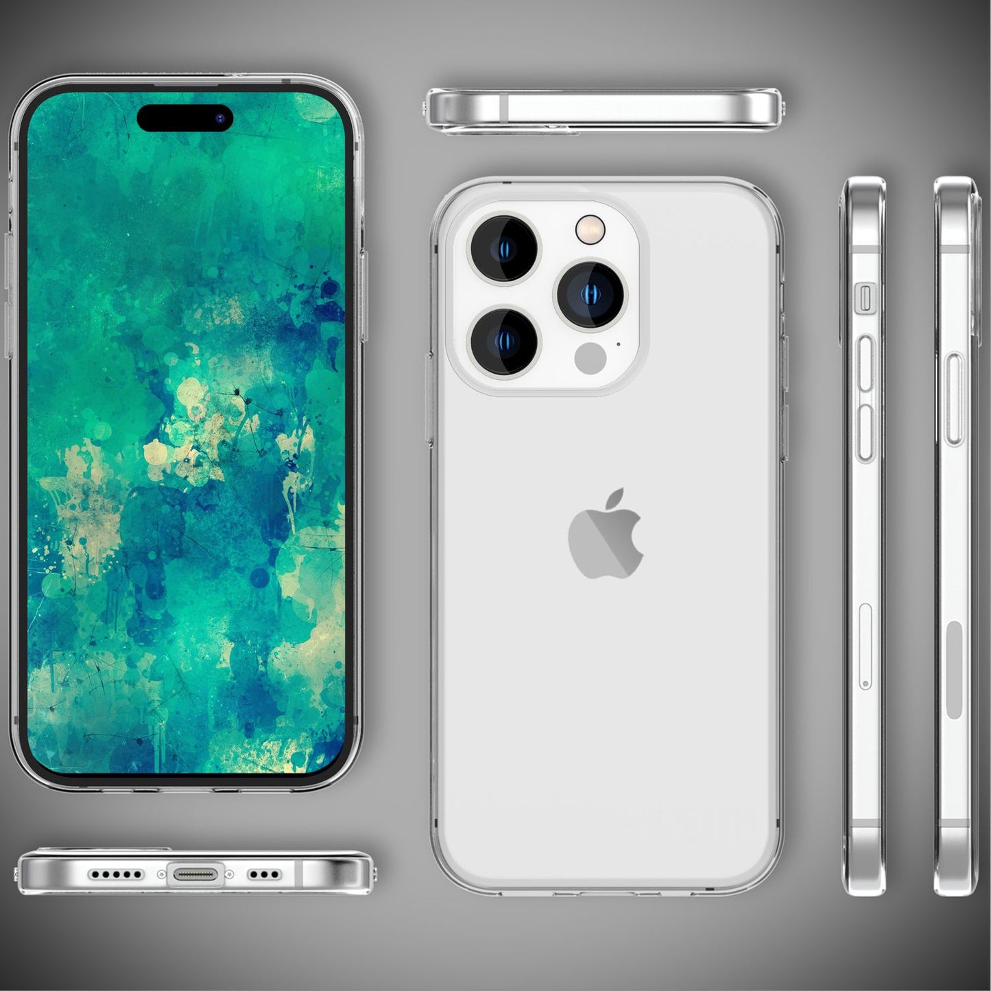 NALIA Transparente Silikonhülle für iPhone 14 Pro Max – Anti-Gelb & Rutschfest – GLAZE (Handyhülle Kristallklar, Schlank & Stoßfest) – Marke aus Berlin