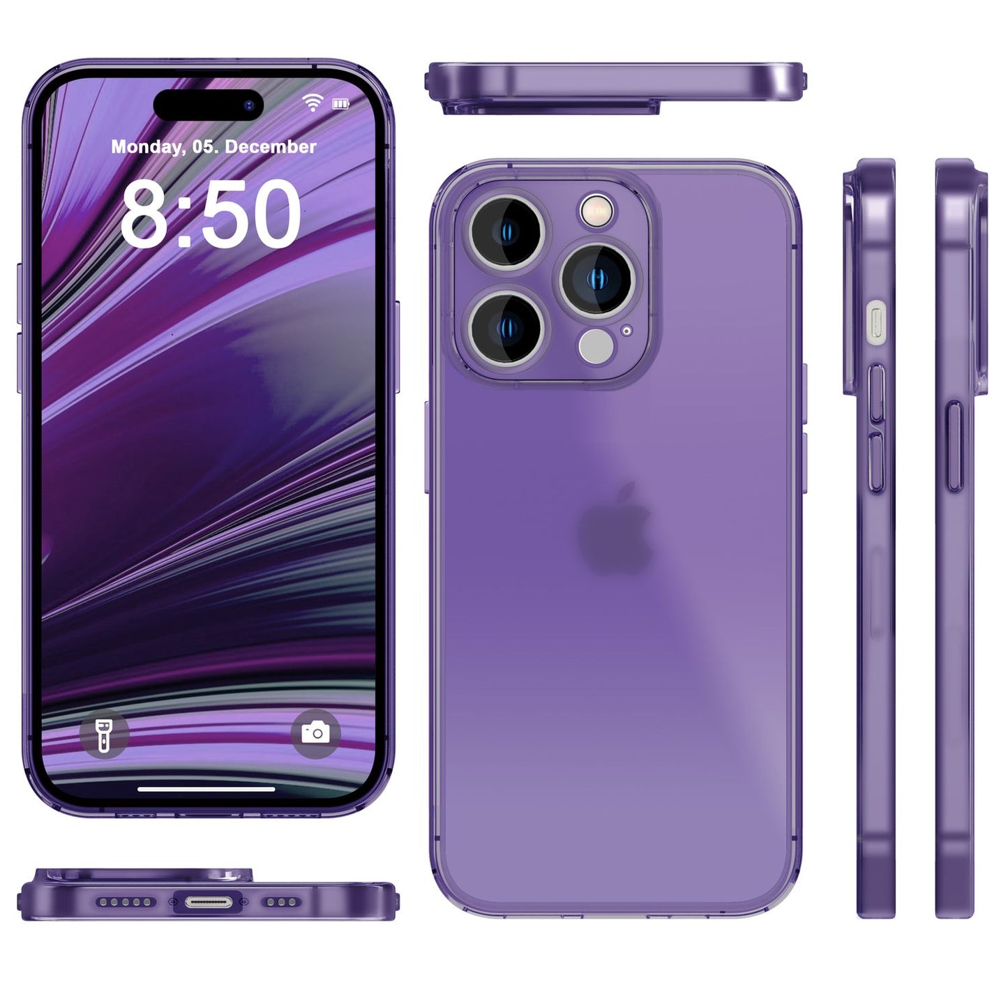 NALIA Ultra Slim Hardcase für iPhone 14 Pro – Matt-Transparent & 0.3mm Dünn – PHANTOM (Dünnes Cover & Kamera-Vollschutz) – Marke aus Berlin