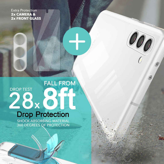 NALIA Transparente Silikonhülle für Samsung Galaxy S23 – Anti-Gelb & Rutschfest – GLAZE (Handyhülle Kristallklar, Schlank & Stoßfest) – Marke aus Berlin