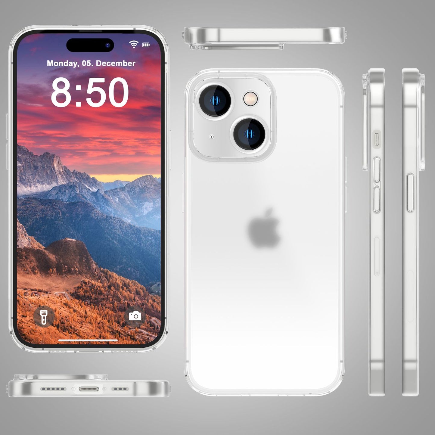NALIA Ultra Slim Hardcase für iPhone 15 – Matt-Transparent & 0.3mm Dünn – PHANTOM (Dünnes Cover & Kamera-Vollschutz) – Marke aus Berlin
