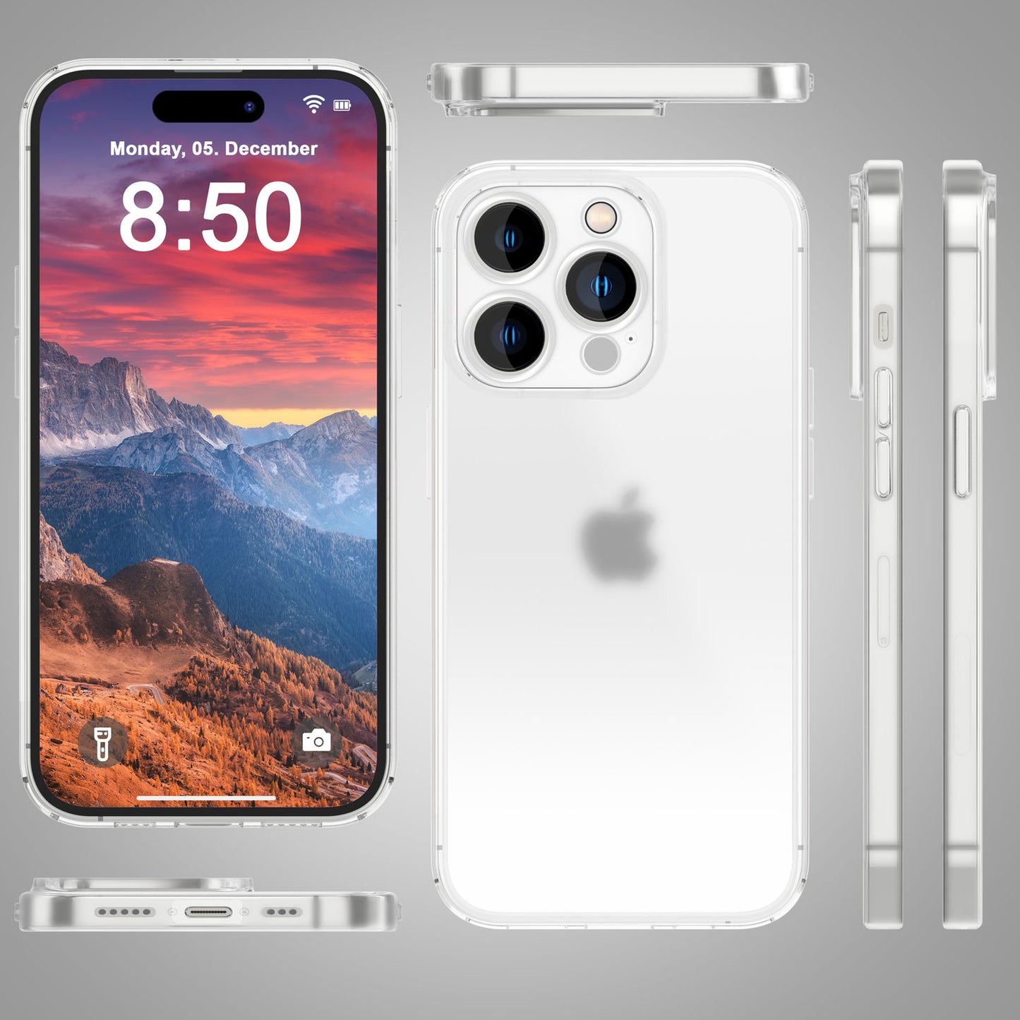 NALIA Ultra Slim Hardcase für iPhone 15 Pro – Matt-Transparent & 0.3mm Dünn – PHANTOM (Dünnes Cover & Kamera-Vollschutz) – Marke aus Berlin
