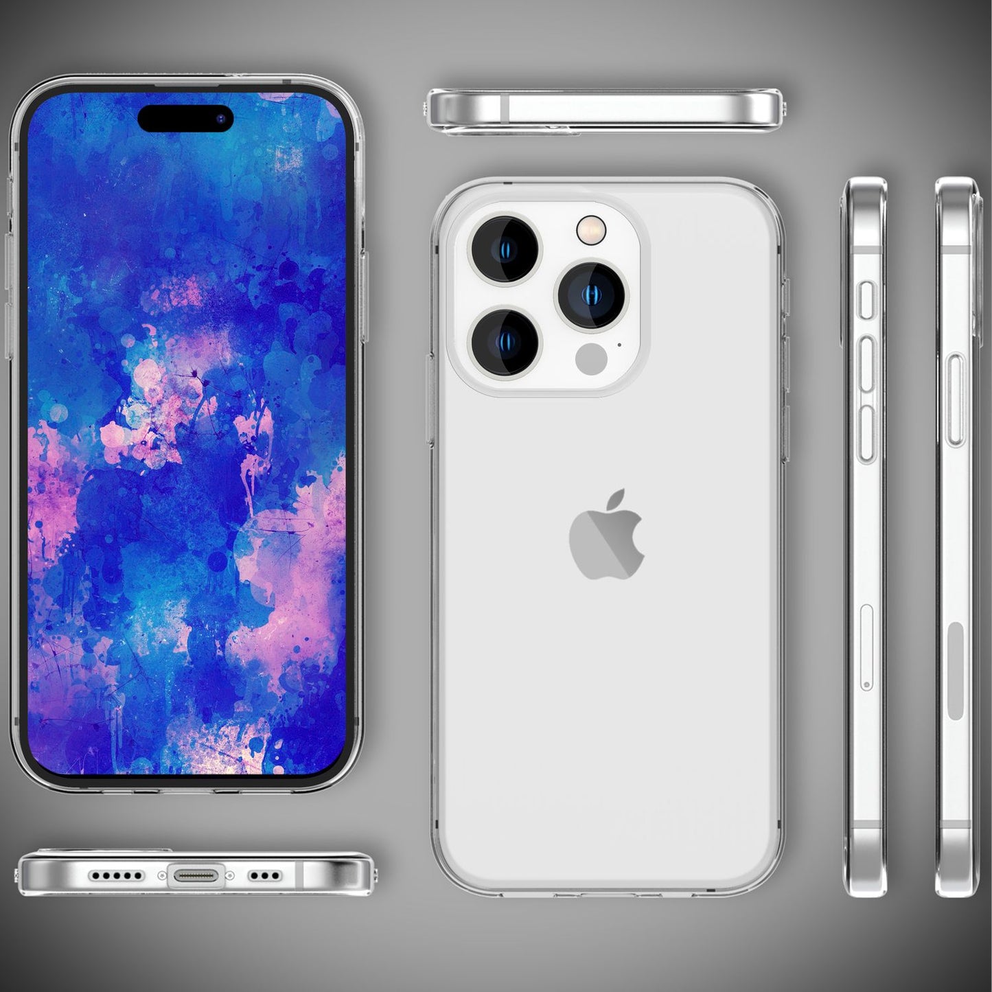 NALIA Transparente Silikonhülle für iPhone 15 Pro Max – Anti-Gelb & Rutschfest – GLAZE (Handyhülle Kristallklar, Schlank & Stoßfest) – Marke aus Berlin