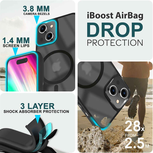 NALIA Magnet-Case für iPhone 15 Plus – Matt-Transparent & MagSafe Kompatibel – MATTEX (Rutschfest, Stoßfest & Anti-Fingerabdruck) – Marke aus Berlin
