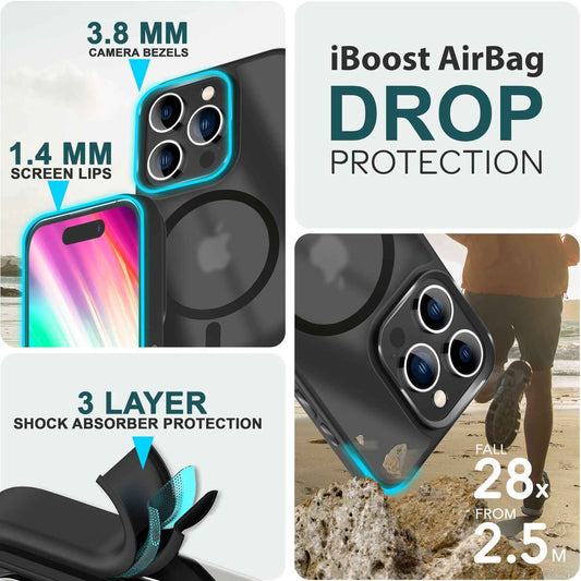 NALIA Magnet-Case für iPhone 15 Pro Max – Matt-Transparent & MagSafe Kompatibel – MATTEX (Rutschfest, Stoßfest & Anti-Fingerabdruck) – Marke aus Berlin