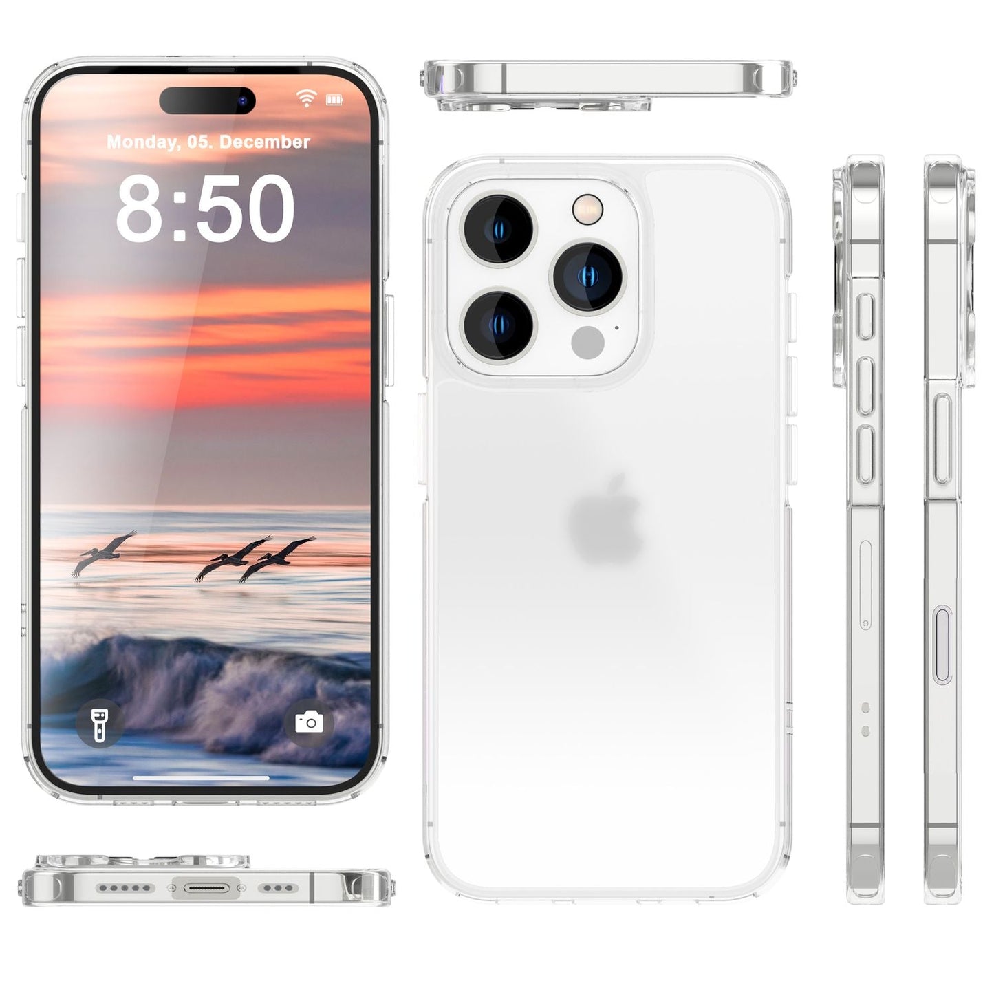 NALIA Matt-Transparentes Case für iPhone 16 Pro – Milchglas-Optik & Anti-Fingerprint – NYTE (Stoßfest, Harte Rückseite & Silikon Bumper) – Marke aus Berlin