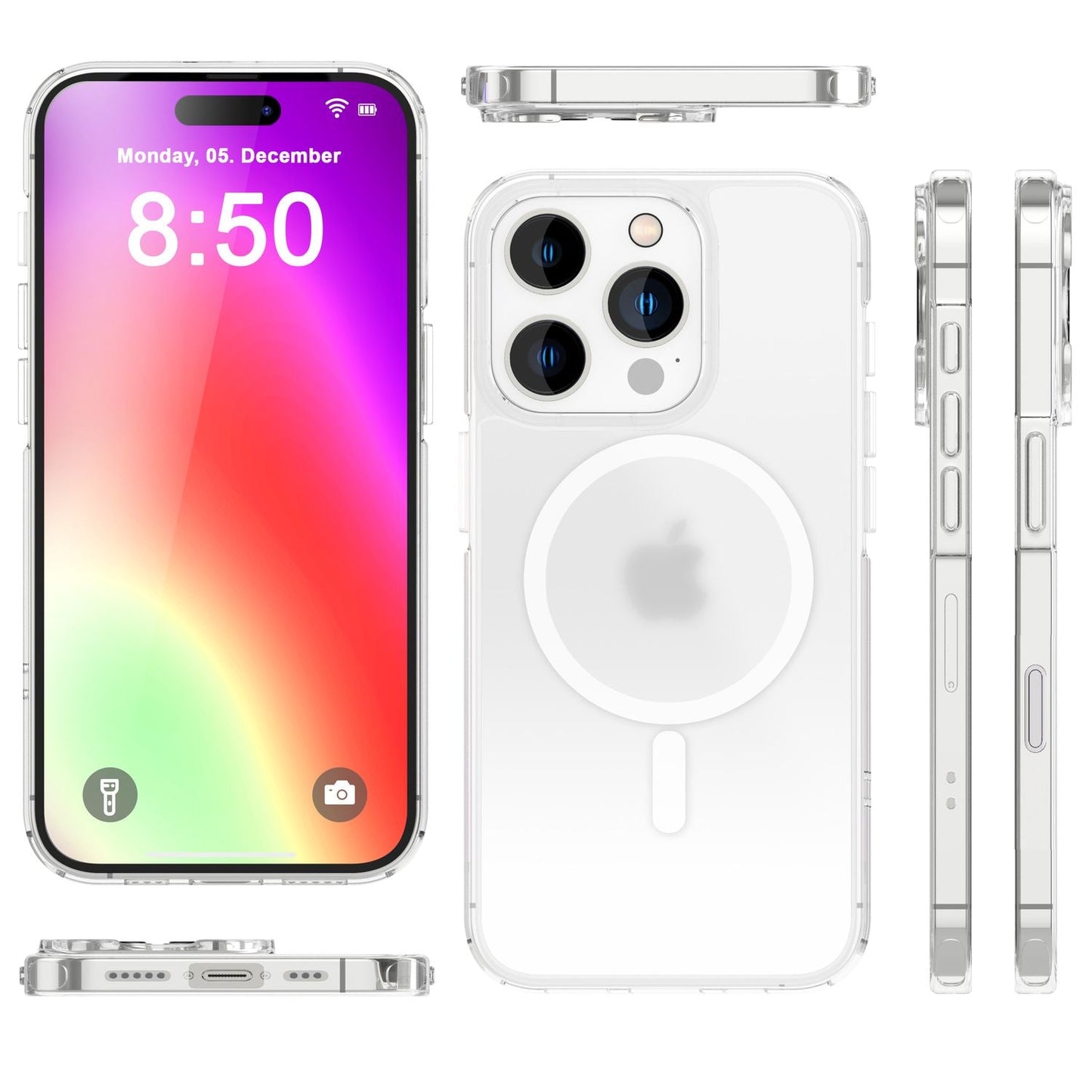 NALIA Mattes Magnet Case für iPhone 16 Pro Max – MagSafe kompatibel – ONYX (Edle Milchglas-Optik, Anti-Fingerprint & Grip) – Marke aus Berlin