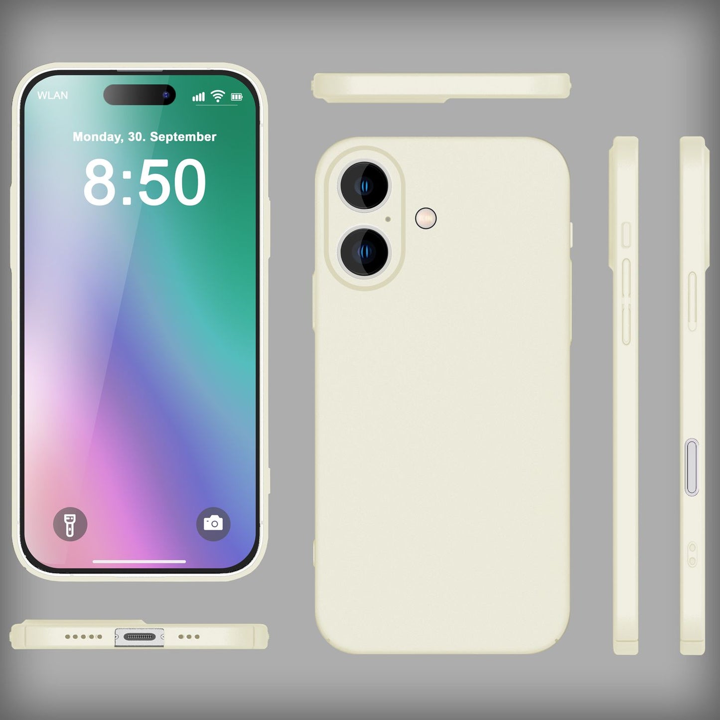 NALIA Ultra Slim Hardcase für iPhone 16 – Anti-Fingerabdruck & 0.5mm Dünn – PUREFIT (Matt & Leicht) – Marke aus Berlin