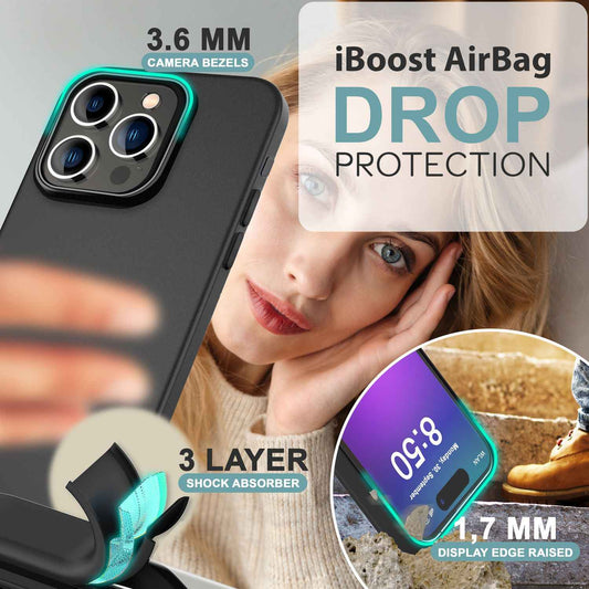 NALIA Silikonhülle für iPhone 16 Pro Max – Matt & Griffig Soft-Touch – ASTRON (Flexibles TPU Case & Stoßfest) – Marke aus Berlin
