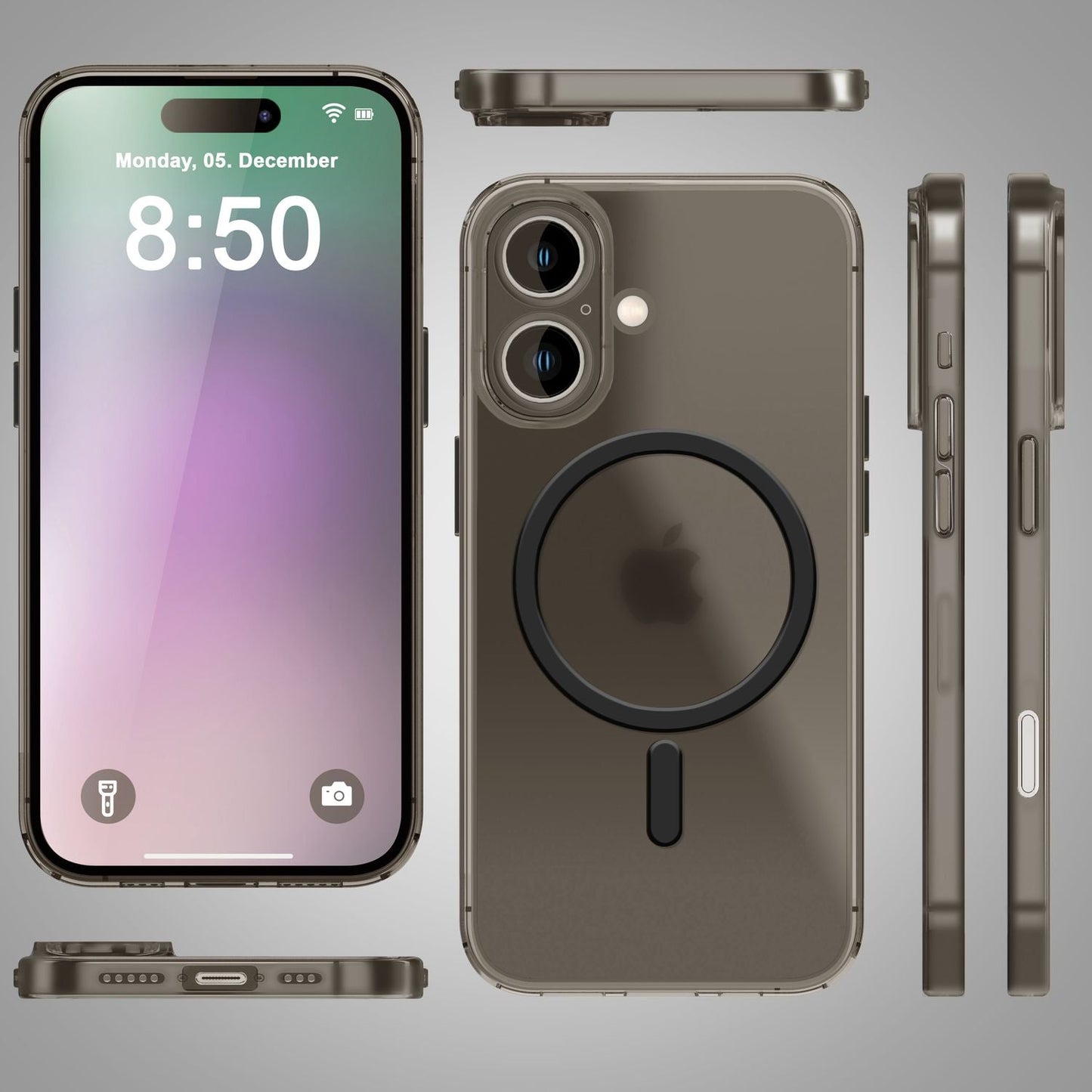 NALIA Ultra-Slim Hardcase für iPhone 16 – MagSafe kompatibel & 0.3mm Dünn – THINIX (Mattes & Schlankes Case) – Marke aus Berlin