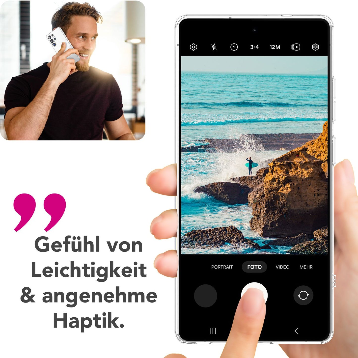 NALIA Transparente Silikonhülle für Samsung Galaxy S25 Ultra – Anti-Gelb & Rutschfest – GLAZE (Handyhülle Kristallklar, Schlank & Stoßfest) – Marke aus Berlin