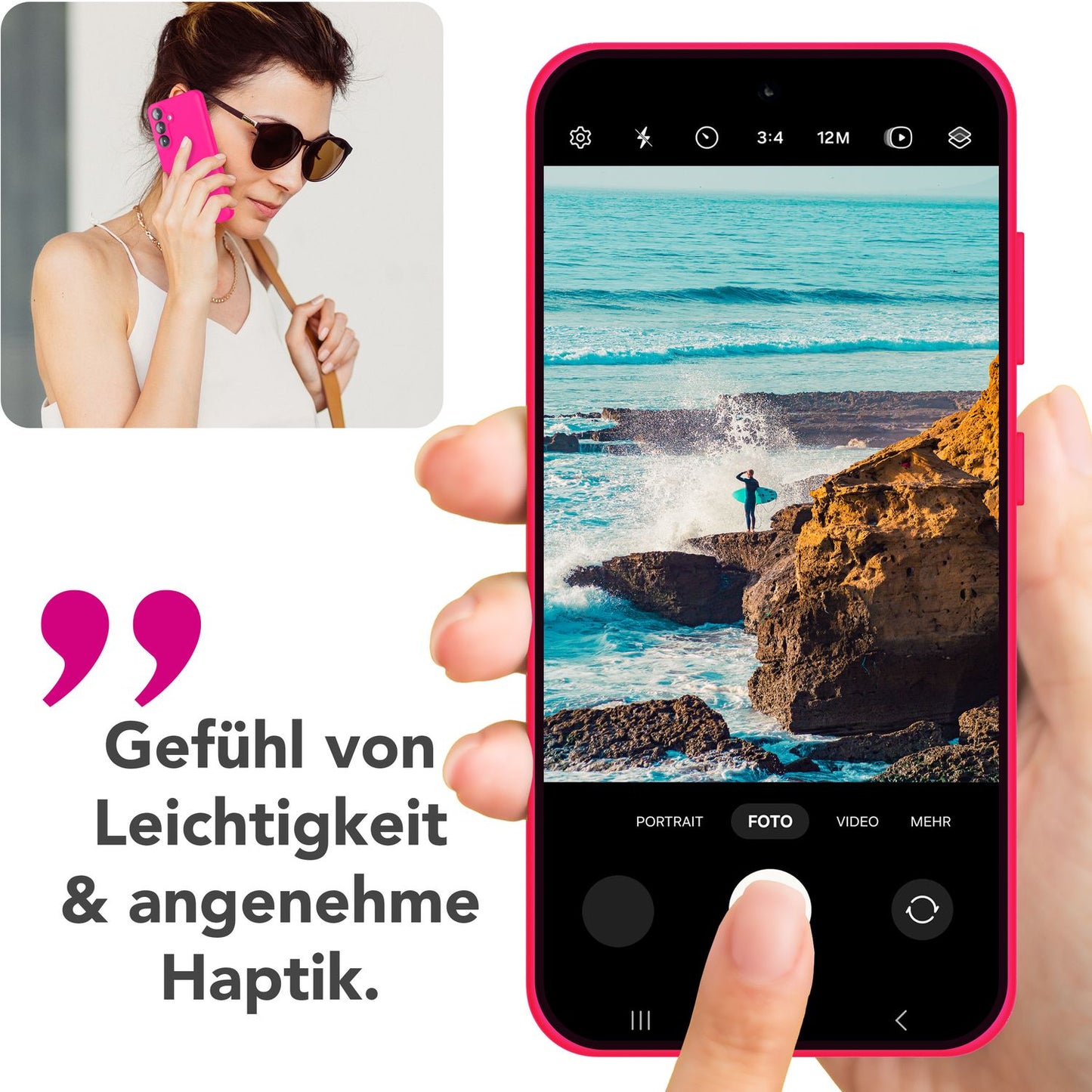 NALIA Silikonhülle für Samsung Galaxy S25 – Kameraschutz & Innenfutter – PHOENIX (Soft-Touch Case) – Marke aus Berlin