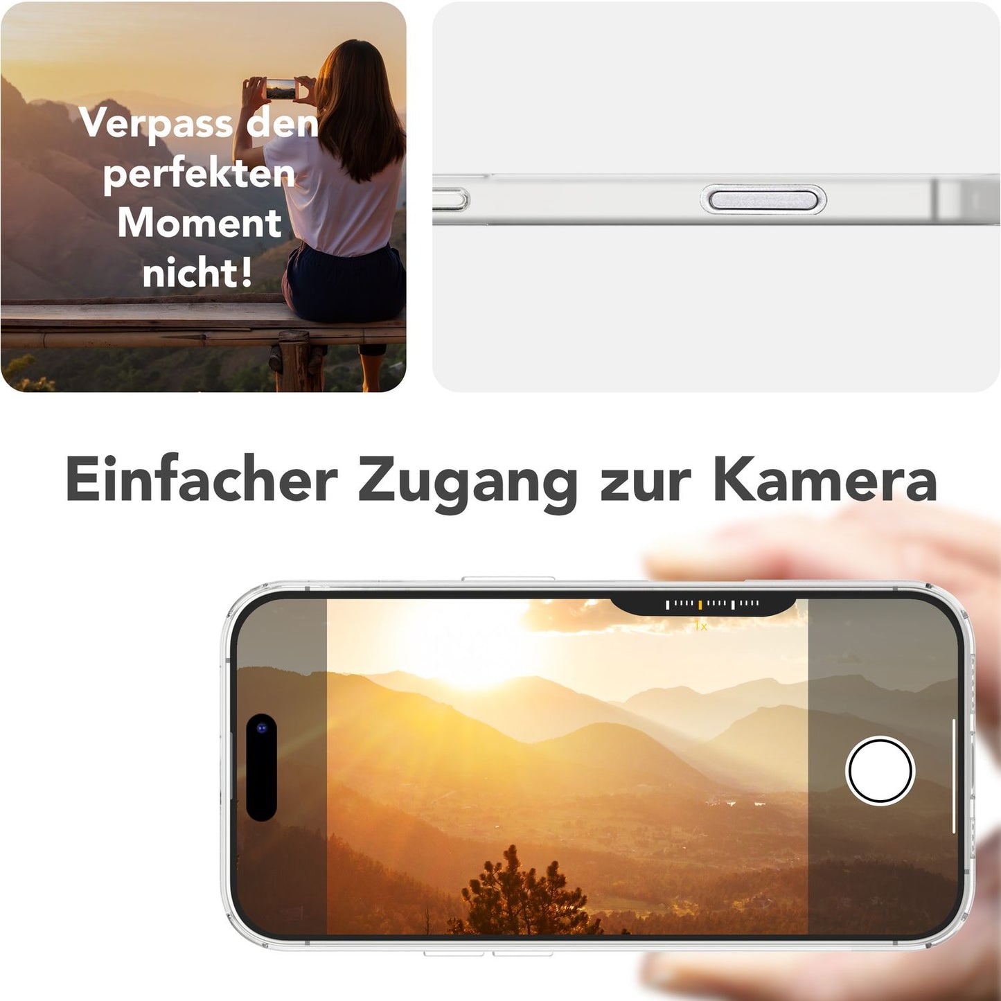NALIA Ultra Slim Hardcase für iPhone 16 Pro Max – MagSafe Kompatibel & Nachleuchtender Ring – THINIX GLOW (Matt-Transparent & 0,3mm Dünn) – Marke aus Berlin