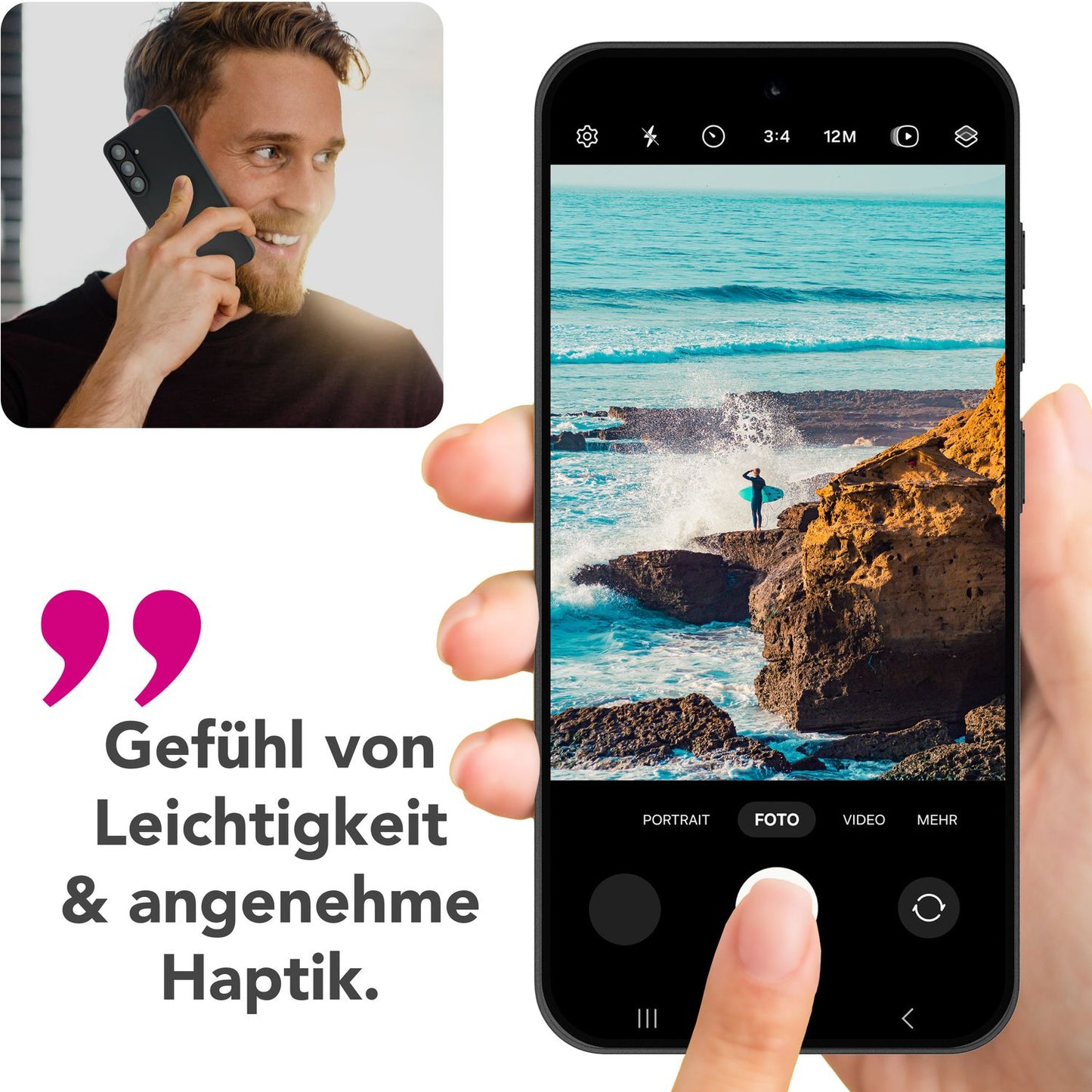 NALIA Matte Silikonhülle für Samsung Galaxy S25 – Slim, Schwarz & Rutschfest – STRIDER (Soft Case, Kameraschutz & Stoßfest) – Marke aus Berlin